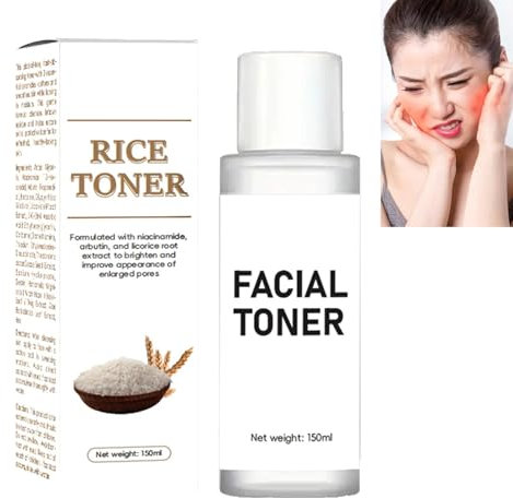 Tónico Hidratante de Arroz,Tonico Facial Agua de Arroz,Loción para la Piel de Arroz,Tónico de Arroz para Pieles Sensibles,Rice Toner Tónico Facial,Extracto Arroz Hidratante E Hidratante,150ML