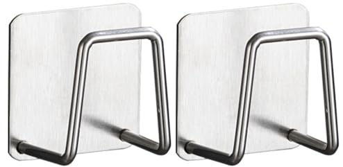 VALICLUD Soporte De Esponja De Acero Inoxidable Autoadhesivo 2 Organizador para Fregadero Y Cocina Drenaje Rápido para Esponjas Cepillos Y Tapas Pequeñas