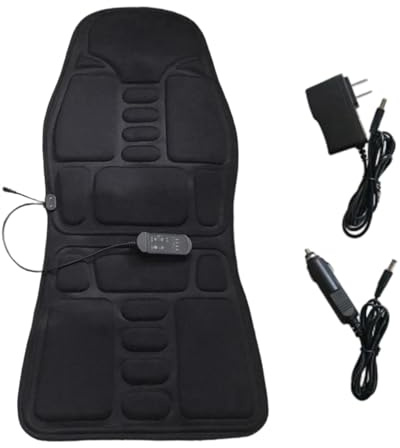 Cojín Masajeador Para Asiento - Masajeador Para Silla De Coche,Almohadilla Térmica De 5 Puntos Con Función De Masaje Eléctrico Para Relajación Muscular En Hombres Y Mujeres Personas Que