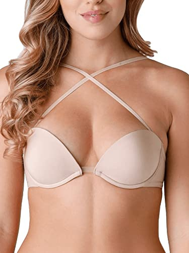 Wonderbra Damen Multiposition Bra Variabler Push-up Bh Mit Vielen Verstellmöglichkeiten Multiplunge Pus Up, Hautfarbe, 75E EU
