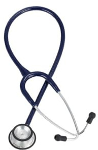Riester - Estetoscopio Duplex 2.0, alto rendimiento acústico, con placa de identificación, aceitunas de repuesto y membrana, acero inoxidable, para adultos, azul, 32335