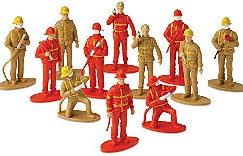 ArtCreativity 2.5 Inch Mini Fireman Figurines for Kids- Set of 12- Free Standing Firefighter Toys Figures- Birthday Party Favors for Boys and Girls, Goody Bag Fillers, Cake Toppers and Decorations