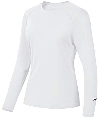 Bassdash - Camiseta de Manga Larga para Mujer con protección Solar UPF 50+ UV para Pesca, Senderismo, Rendimiento