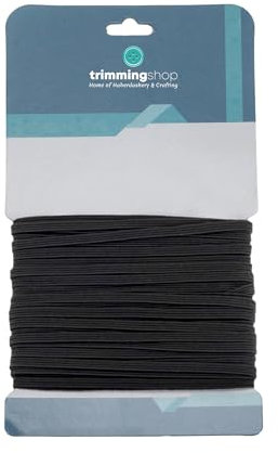 Nastro elastico piatto da 10 m, larghezza 4 mm, cordoncino elastico nero da 0,6 cm per cucito, maglia, arti e artigianato, abbigliamento, sartoria, progetti fai da te