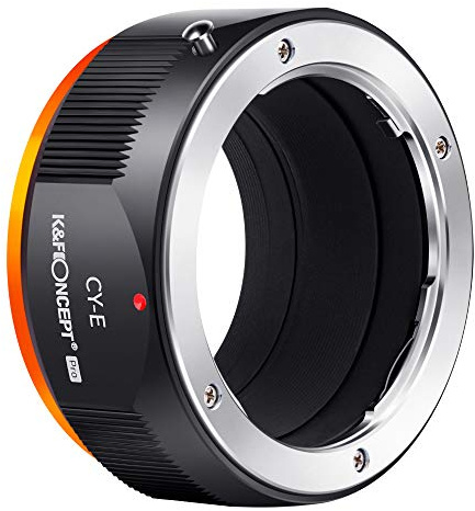 K&F CONCEPT -Adaptador de Objetivo, C/Y-ECompatibles con Objetivos Lentes Contax/Yashica C/Y a Cuerpos de Cámara Sony Alpha NEX con Montura E Sony Alpha NEX-7 NEX-6 NEX-5N NEX-5 NEX-C3 NEX-3