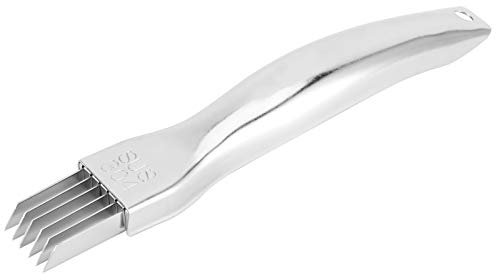 Hachoir à Oignons avec Couvercle - Acier Inoxydable Shred Silk le Couteau Coupeur D'Oignon Couteau à L'Oignon Vert Coupe-Oignons Verts Trancheuse RâPe Chopper Rapide pour la Cuisine