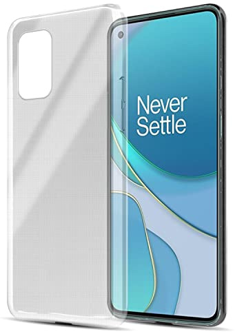 Cadorabo Hülle kompatibel mit OnePlus 8T Hülle Silikon Handyhülle für 8T Case aus [Nie vergilben Technologie], Kratzfeste und stoßfeste Schutzhülle für OnePlus 8T - VOLL TRANSPARENT