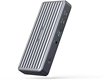 Anker USB C Docking Station, PowerExpand 9-in-1 USB-C PD Dock, 60W Charging for Laptop, 20W Power Delivery Charging, 4K HDMI and DisplayPort, USB3.0&USB2.0 Data, Gigabit Ethernet, 3.5 mm Audio