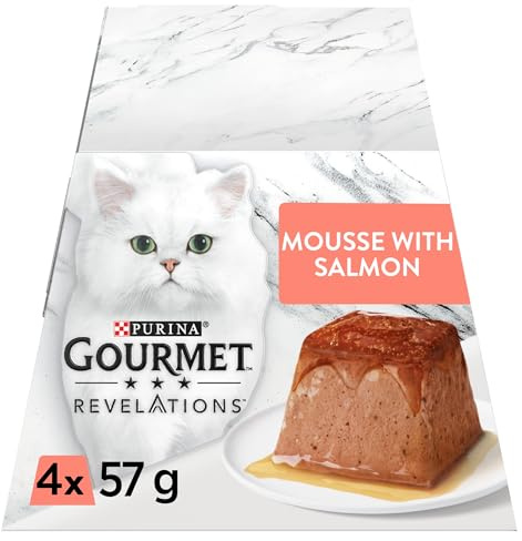 GOURMET Revelations Mousse Salmon Wet Cat Food 4x57g (Pack of 6)
