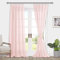 DWCN Voile Vorhänge mit Kräuselband Leinenoptik 2 Stücke Halbtransparent Vorhänge für Wohnzimmer,Durchsichtige Gardinen Extra Lang,Blush Rosa,260x140cm (Höhe x Breite)