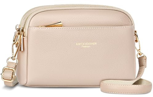 Faneam Kleine Umhängetasche Damen, PU Leder Crossbody Bag, Damen Klein Handy Umhängetasche, Handtaschen Damen Klein mit Verstellbar Abnehmbar Schultergurt, für täglichen Gebrauch