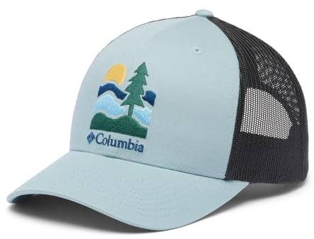 Columbia Unisex Mesh Snap Back, Crushed Blue/Get Hiked, One Size