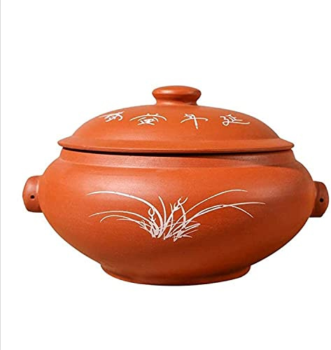 Cacerola de cerámica Cacerola con tapa Olla de vapor a fuego lento, NotStick Cocción lenta Resistente al calor 1.5l