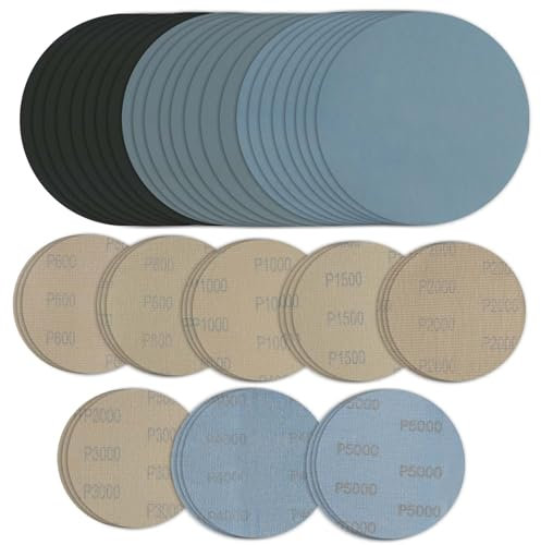 Papel para lijar carrocería, 24 unidades disco abrasivo 125 mm, papel de lija 600/800/1000/1500/2000/3000/4000/5000, abrasivo automático redondo grano, disco lijadora seca al agua para metal madera