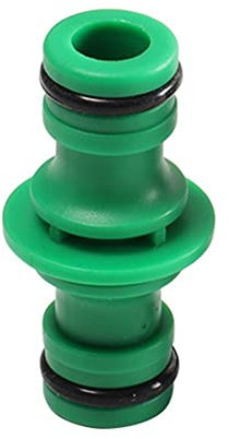 1 connettore doppio maschio per tubo, in plastica verde a prova di perdite e filettatura Bsp durevole, per unire tubo da giardino e sistema di irrigazione da giardino
