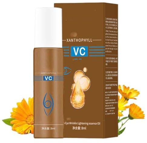 8ml Sérum Contour Des Yeux à La Lutein,Anti-Rides,Anti-Poches & Anti-Cernes,Sérum Réparateur Anti-Rides Pour Les Yeux,Huile Essentielle De Lutéine,Pour Atténuer Les Poches Sous Les Yeux Et Les Cernes