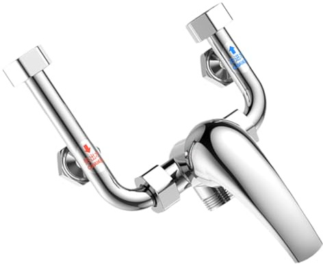 HAMPPLIES Válvula Mezcladora para Ducha con Control Frío y Caliente Válvula para Calentador de Agua de Aleación de Zinc Resistente la Corrosión Fácil Instalación para Baño Kit de Grifería