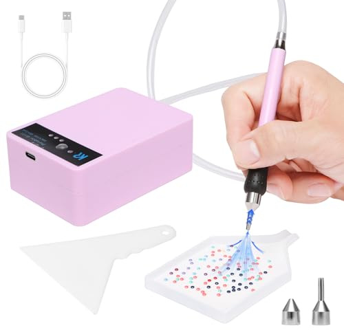 Nephelolux Electric Diamond Art Painting Pen Kit for Adults - Vacuum Diamond Painting Accessories and Tools with 3PCS Pen Tips, Storage Tray and Correction Plate for Art DIY Craft