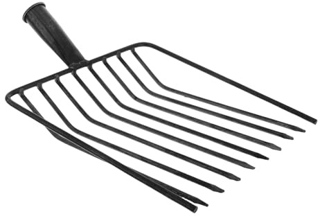 Sewroro Testa di Ricambio per Forca da Giardinaggio in Acciaio Resistente, Attrezzo Manuale per Diserbo e Manutenzione Prato, Facile da Pulire e Trasportare per Uso in Giardino e Patio