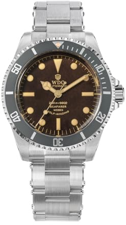 watchdives WD5513B Vintage Sub dykarklocka för män, PT5004 automatisk mekanisk lyx dykklockor, 40,7 mm topphatt safirglas armbandsur 20 bar vattentät dykklocka