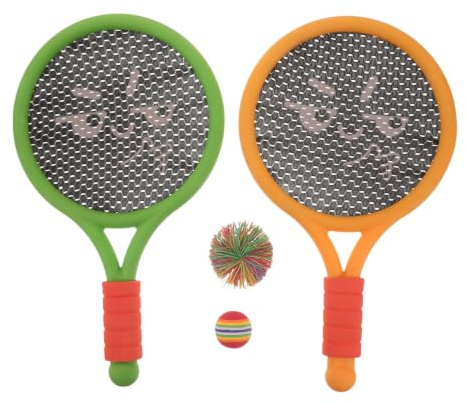 Kisangel 1 Raquette de Tennis pour Enfants - Raquette de Tennis en Plastique pour Enfants - en Plastique avec Balle - Jouet de Sport débutant pour, idéal pour Les activités Sportives en