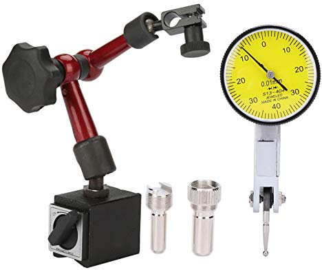 Flexible Strong Magnetic Gauge Base Holder Stand with Installation Accessories & Lever Dial Test Indicator Gauge Scale Precision Shockproof