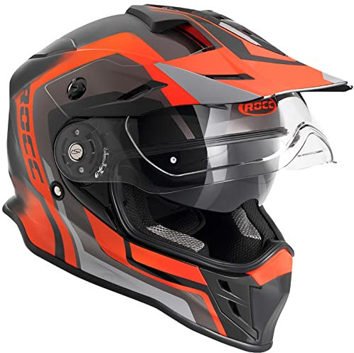 ROCC 782 Endurohelm, schwarz-orange matt, L