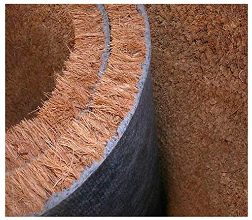 emmevi Felpudo de coco natural a medida al metro, altura 100 cm, antideslizante, entrada mod. Felpudo coco H100