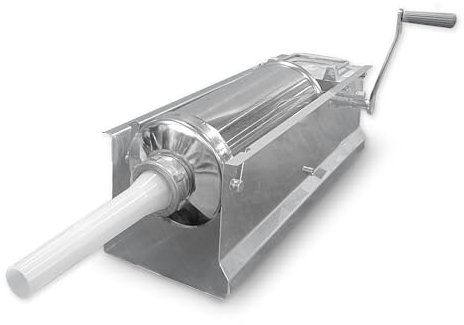 ESTO Insaccatrice Manuale 8kg per salsiccia, salumi insaccati 8KG Macchina per la Produzione di Salsicce Acciaio Inox con 4 Tubi di Riempimento a Imbuto Insaccatrice 8KG 8KG