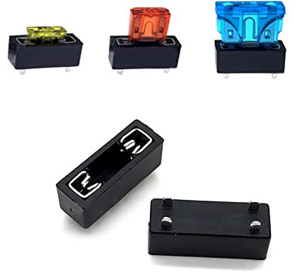 Support universel de bloc de fusible de lame de voiture de 10PCS, Boîte de support de fusibles automobiles Mini fusibles à lame automatique blocs de montage sur panneau PCB bornes à fusibles à lame
