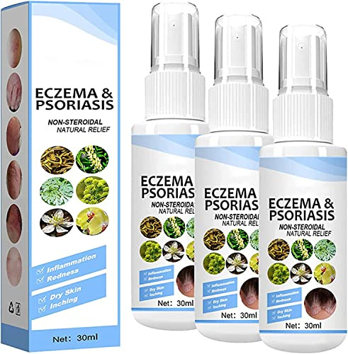 Spray de traitement du psoriasis à base de plantes pour eczéma - Brume apaisante pour soulager le psoriasis - Soulage les démangeaisons de la peau - Aide à apaiser la peau