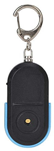 Trova Chiavi Wireless, Luce LED Sonora con Fischietto, Raggio di Rilevamento 8-10 M, Cerca Chiavi con Allarme Anti Smarrimento per Chiavi, Portafogli, MP3, Smartphone(Blu)