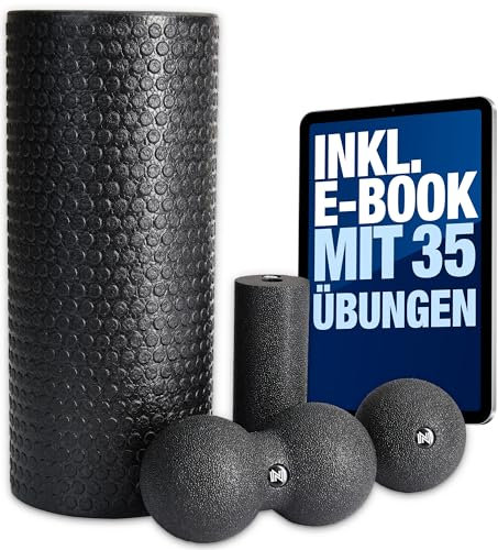 NAJATO Sports Faszien Set - Inkl. Faszienrolle, Faszienball, Duoball & Ebook (PDF Datei) - Verschiedene Set-Zusammenstellungen für tiefenwirksame Massage (Großes Faszien Set)