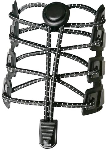 Santme 3 Paia Lacci per Scarpe Elastici, Lacci Veloci Riflettenti e Autobloccanti con 120cm Lunghi sia per Adulti e Bambini,Funzionali Lacci Elastici per Marathon e Triathlon Atleti, Corridori