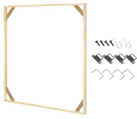 PATIKIL 24x24 inch Canvas Stretcher Bars, DIY Removable Wooden Splicing Canvas Frames Kit for Oil Paintings Poster Picture Photo, Arts Accessory, Paint by Numbers