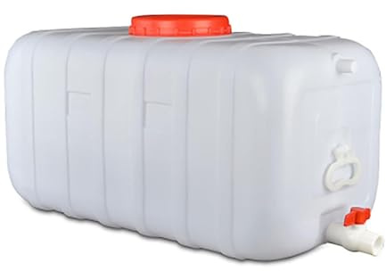 Potable Water Tank Outdoor plastic Water Storage Carrier Durable Water container Food Grade with tap for Travel Hiking Camping Emergency(Size:50L)