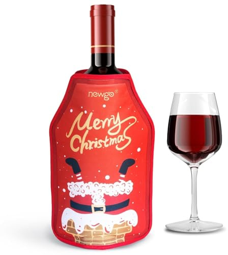 NEWGO Kühlmanschette Wein Aktiv Weinkühler Flaschenkühler Manschette Interessanter Weinkühler, Champagner, Rotwein, Flaschenkühlerhülle, wasserdichtes Material, Urlaub, Party, Geschenk