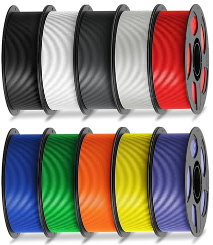 ANYCUBIC Filamento PLA 1,75 mm, Filamento PLA per Stampante 3D, Confezione Sottovuoto, Identificazione Intelligente per Stampa Intelligente, Multicolore 10KG