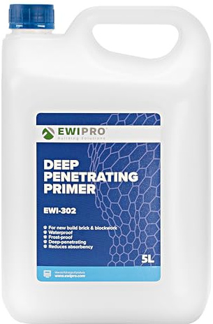 Deep Penetrating Primer EWI-302, 5 liters, for Substrate Preparation, Brick, Blockwork, Concrete, PLaster, Tiles, Gypsum, Internal/External for Heritage Buildings