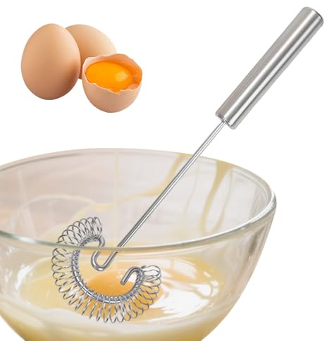 Frusta a spirale in acciaio inox, per uova e salse, frusta | Per mescolare, cucinare, battere, battere, cucina, casa, picnic, campeggio, cottura, cuochi,