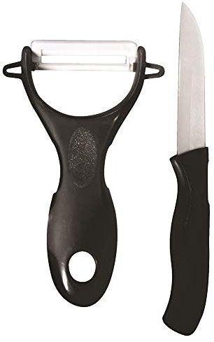 Easy Make - Coffret Couteau office en céramique 7,5cm + Eplucheur en céramique