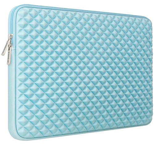 RAINYEAR 11-13 Inch Laptop Sleeve Compatible with 13 Macbook Air M5 M4 M3 M2 M1 Macbook Neo 13.3 & 14 Macbook Pro, 11 Chromebook Notebook Diamond Foam Shock Resistant Padded Case(Blue)