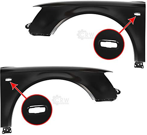 Kotflügel Set Satz für A4 8E B7 Bj.10.04-11.07 mit Blinkerloch Limo Avant