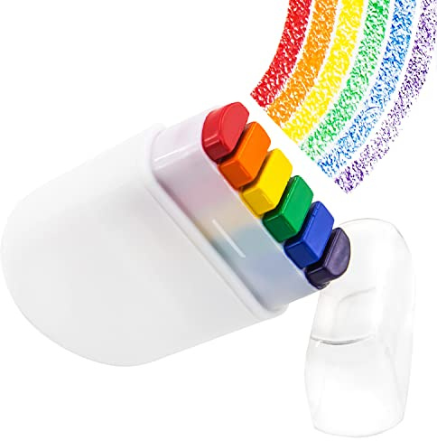Pride Face Paint Rainbow Crayons Face Paint for Face and Body Paint Gay Pride Day Celebrations Party any Parade (1 Pcs-White)