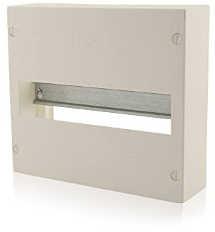 Intratec Sicherungskasten 1-reihig, IP30 – Aufputz Kleinverteiler für 12 Module, kleiner Verteilerkasten für Innenräume, 225 x 250 x 70 mm, Weiß