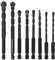 Steinbohrer, 8-teiliger Steinbohrer Schlagbetonbohrer Hartmetall 6,35 Mm Sechskantschaft Schwarz Set Kit 5-12 Mm, Jobber-Bohrer