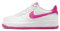 Nike Air Force 1 (GS), Scarpe Unisex per Bambini, Bianco Laser Fucsia, 22.2 cm