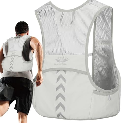 ETUCYNG Borsa giubbotto da corsa, gilet da corsa, zaino con strisce riflettenti | gilet per zaino da bere, supporto per cellulare per trail running, jogging, ciclismo