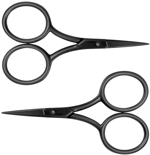 2 Pcs Mini Scissors, Small Scissors Stainless Steel Electrophoresis Blades, Sharp and Corrosion Resistant, Comfortable Handle, Suitable for Home, Sewing, School, Office, Especially for Fine Work