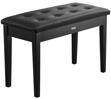 VEVOR Banc de Piano 750x355x490 mm Tabouret de Piano avec Coussin Rembourré Haute Densité, Banquette Siège de Piano en Bois, Compartiment de Banc de Rangement pour Livres de Musique, Chambre à Coucher